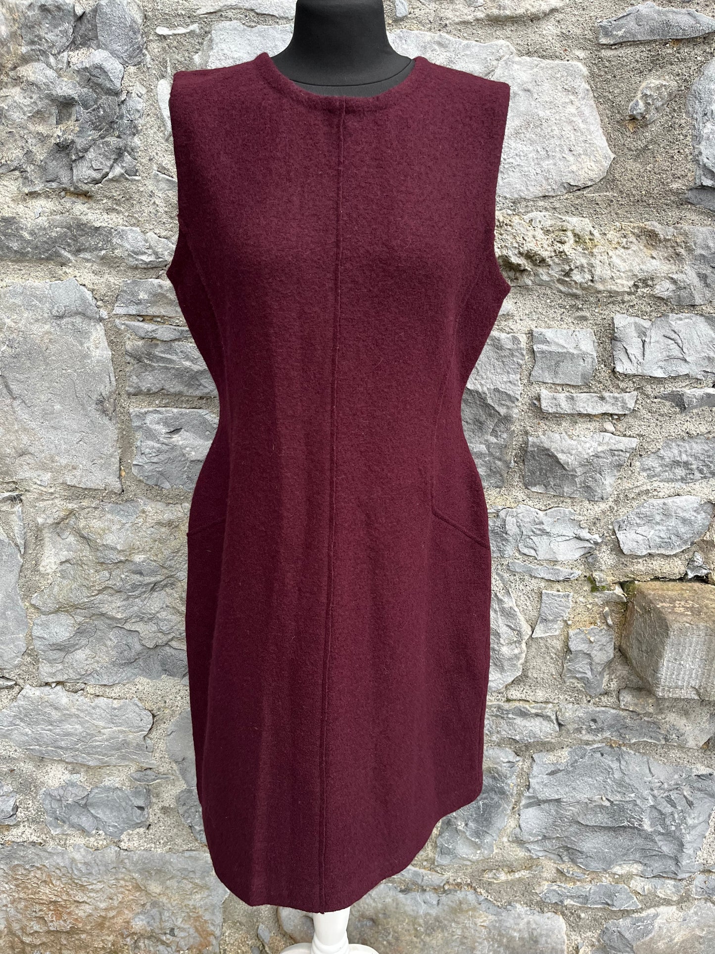 Maroon woolly dress uk 12-14