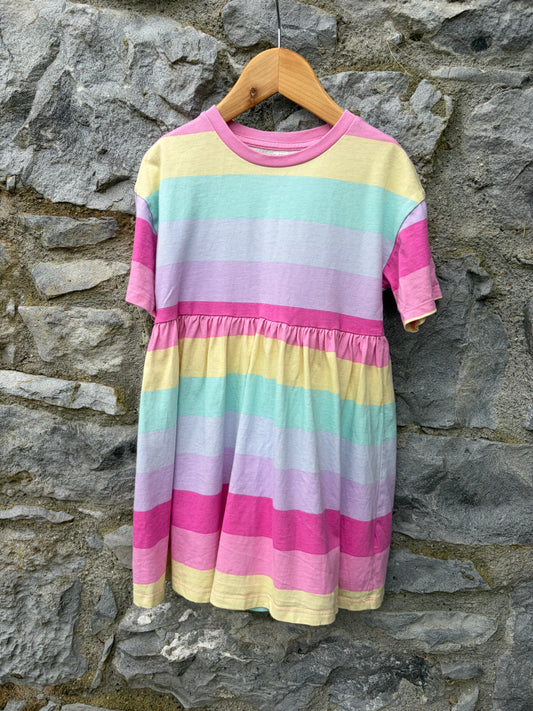 Colourful stripy dress  5-6y (110-116cm)