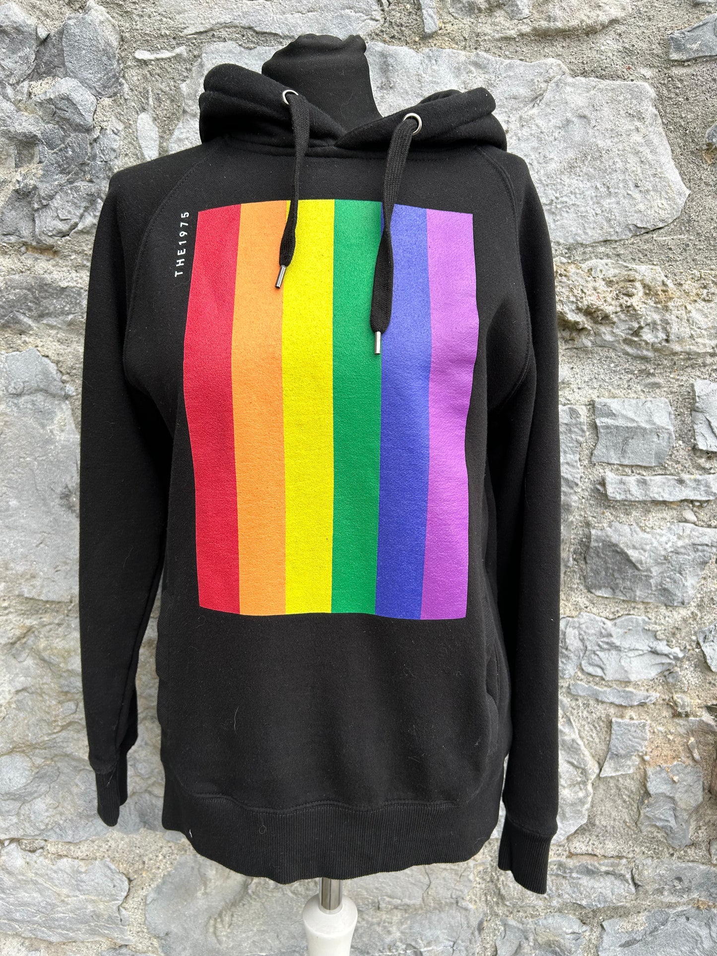 Black rainbow hoodie Small