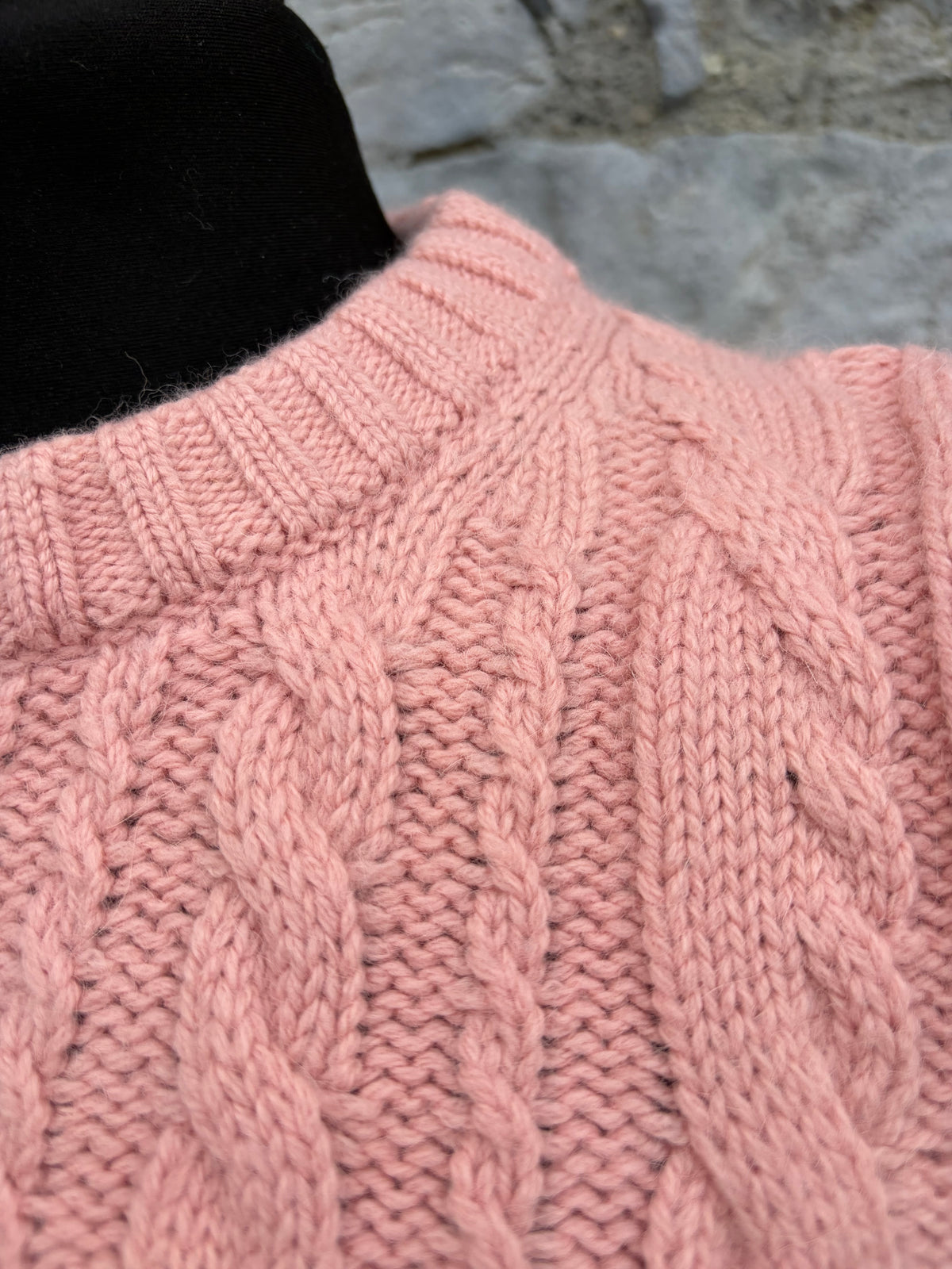 Peach cable sleeveless jumper uk 8-10