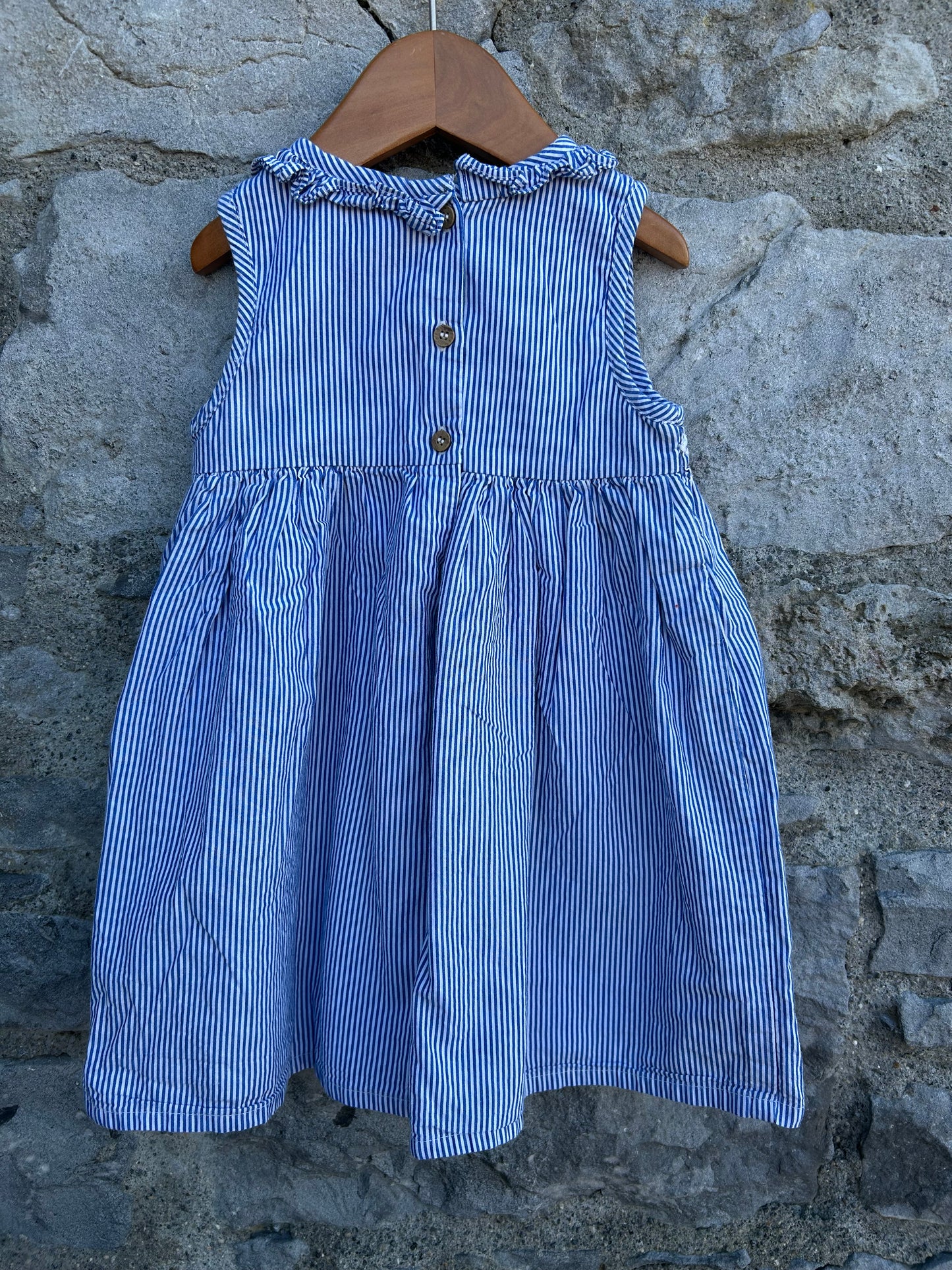 Blue stripy dress  2-3y (92-98cm)