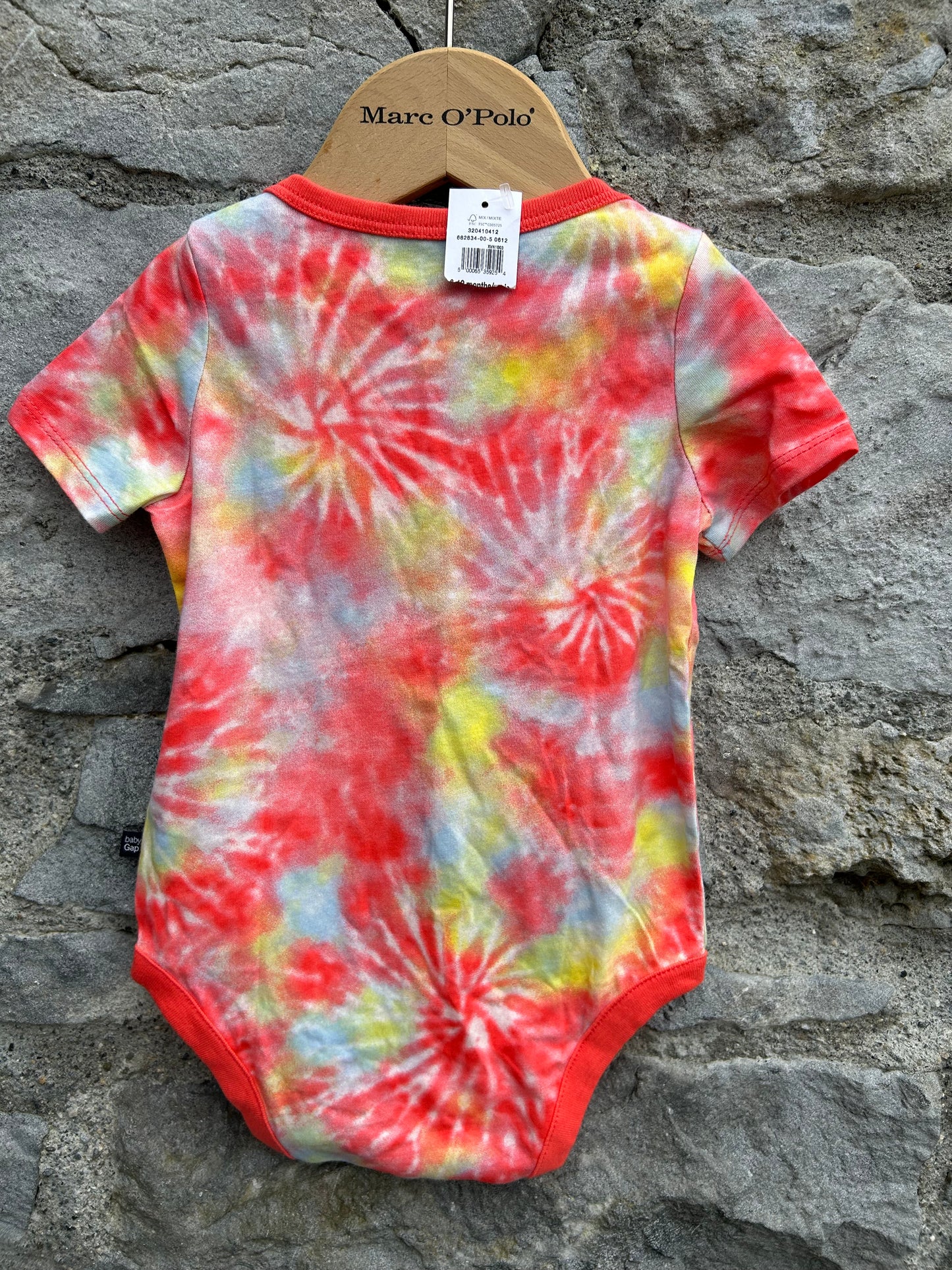 Red tie dye vest  6-12m (68-80cm)