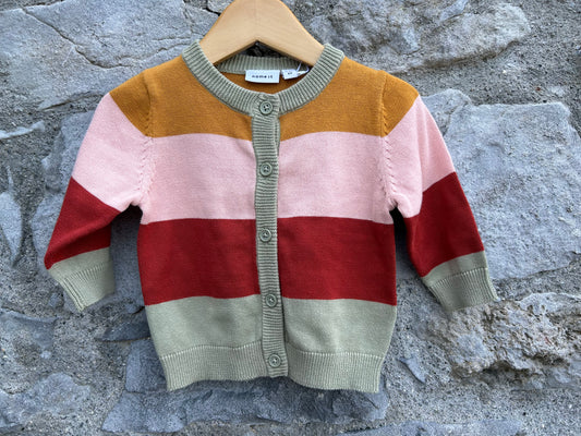 Pink,khaki&maroon cardigan  3m (62cm)