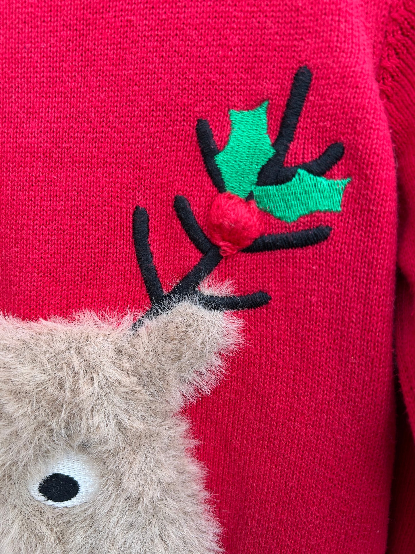 Reindeer red jumper 7-8y (122-128cm)