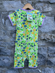 Lime green meadow summer suit  2y (92cm)