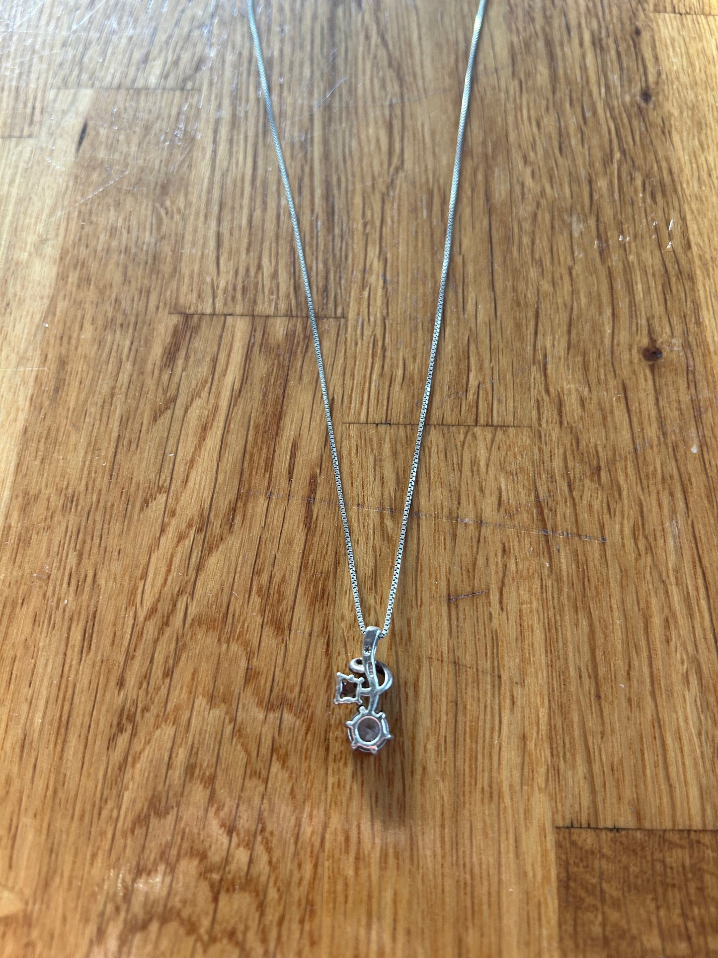 Zyrcon&silver necklace