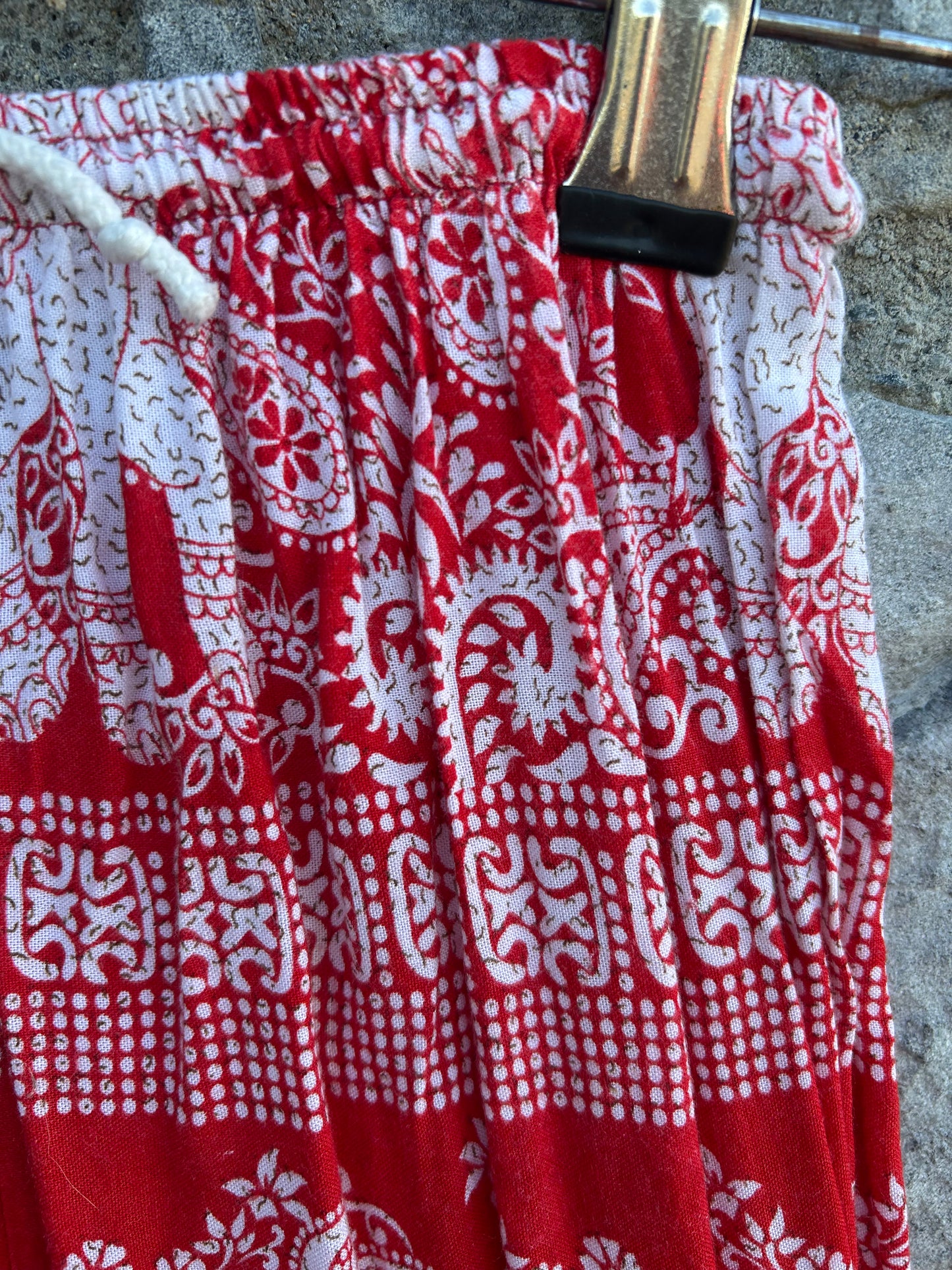 Elephants red baggy pants  7-8y (122-128cm)