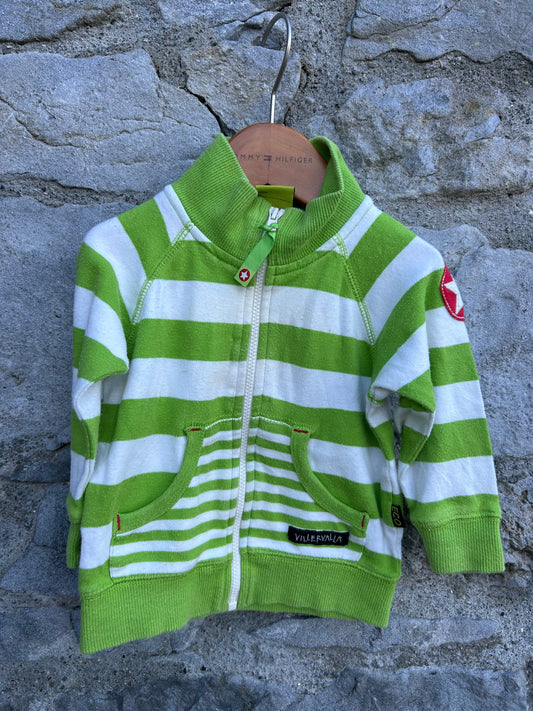 Green stripy sport jacket  3-6m (62-68cm)