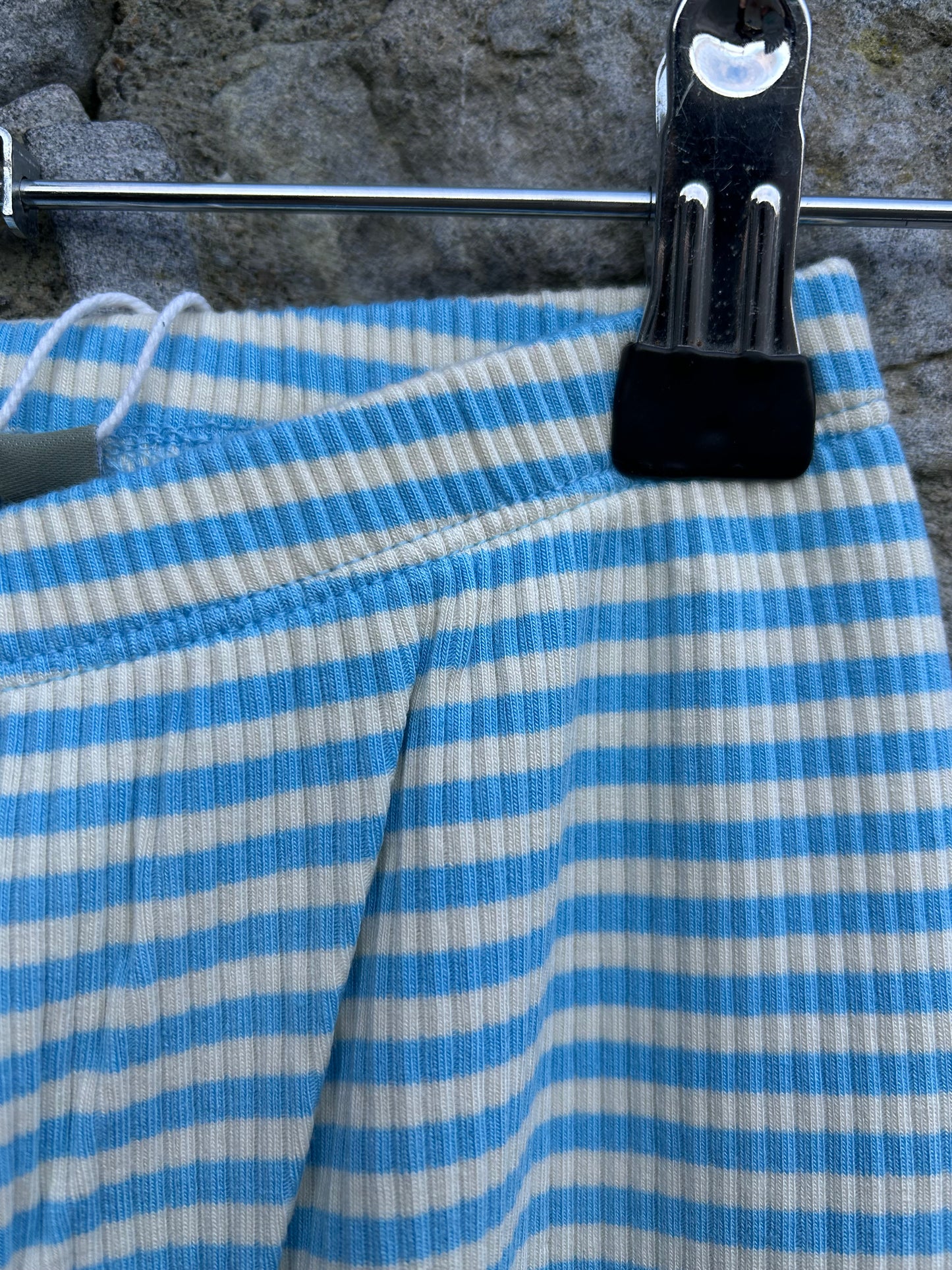 Blue stripy leggings  10y (140cm)