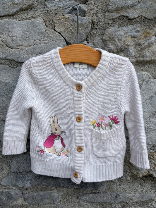 Peter rabbit white cardigan 0-3m (56-62cm)
