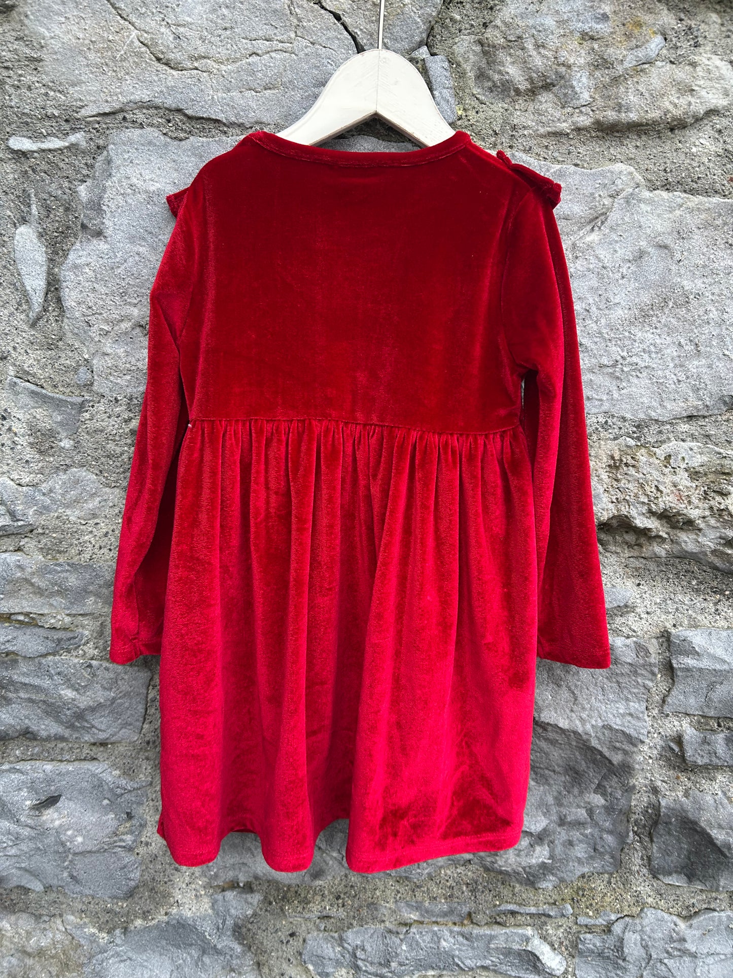 Dark red velvet dress  2-3y (92-98cm)