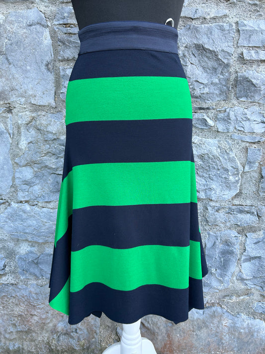 Green&navy knitted skirt uk 6-8