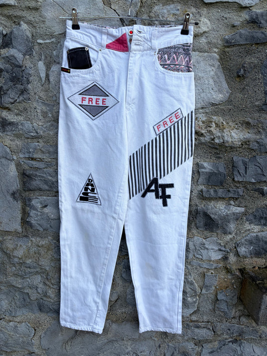80s white jeans uk 8-10