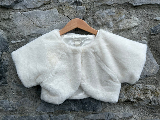 White furry bolero 5-6y (110-116cm)