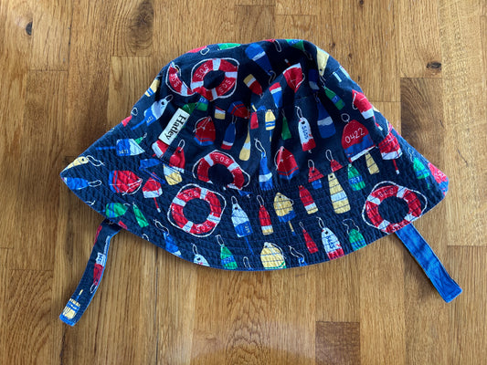 Navy sea bucket hat  6-12m (68-80cm)