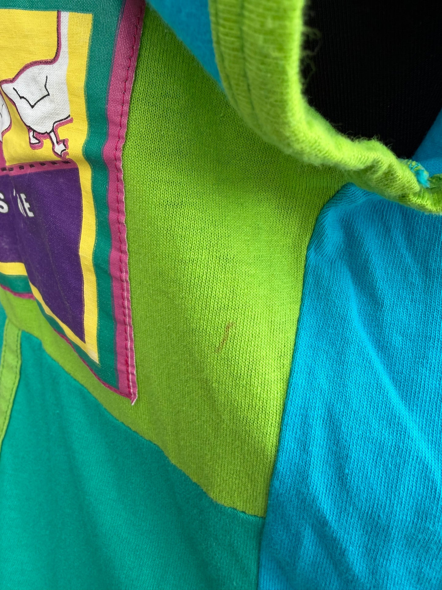80s geese Blue&green T-shirt uk 12-14
