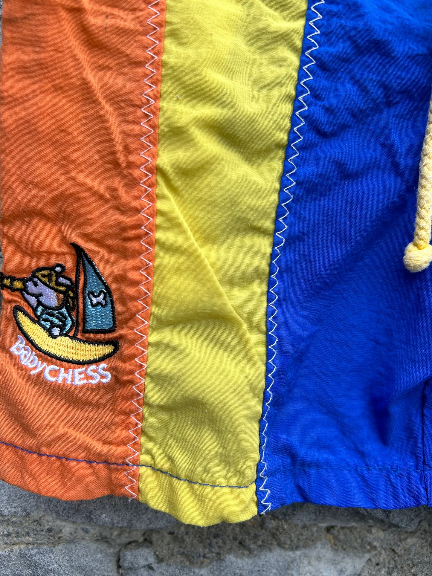 90s Blue&orange shorts  2-3y (92-98cm)