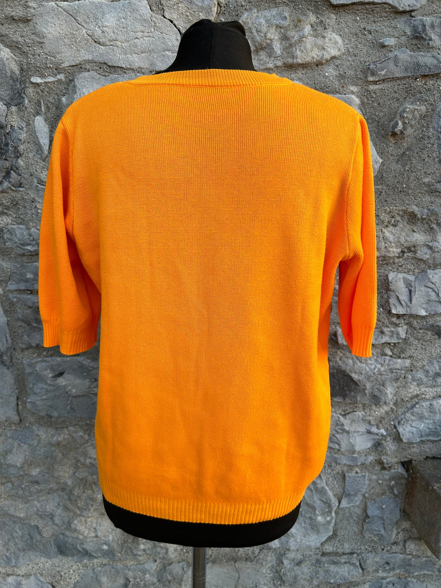 90s Orange knitted top uk 14