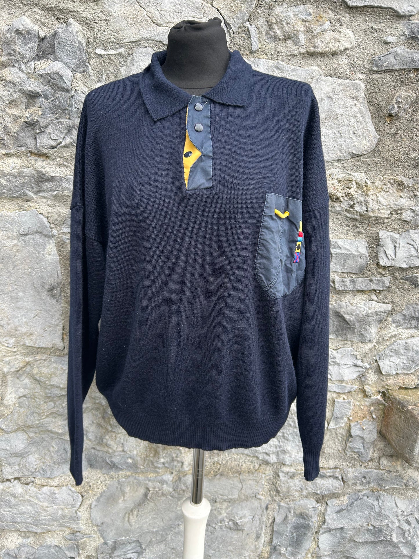 90s navy jumper Small