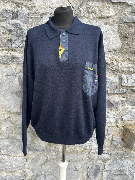 90s navy jumper Small