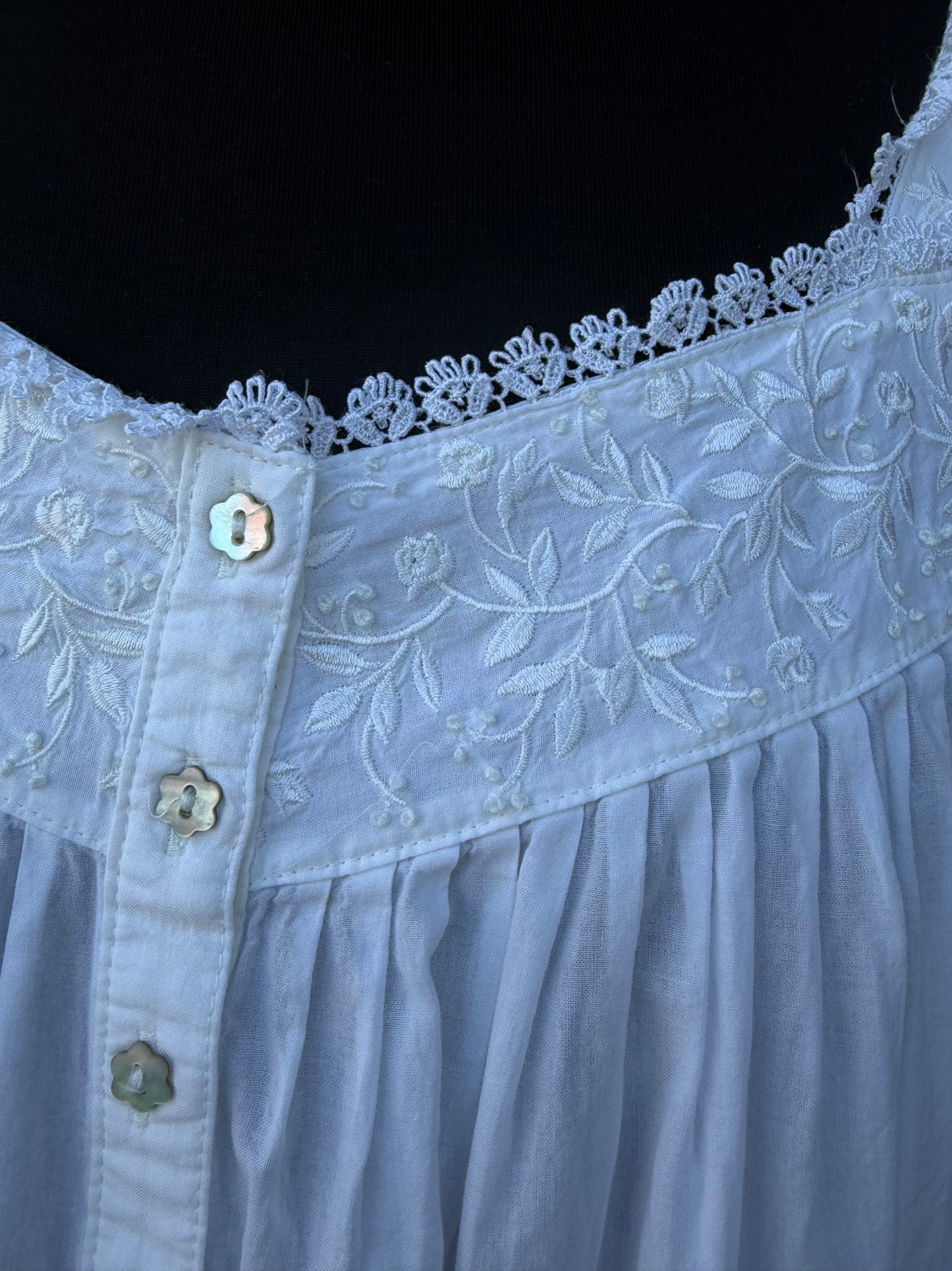 80s white night gown uk 14-16