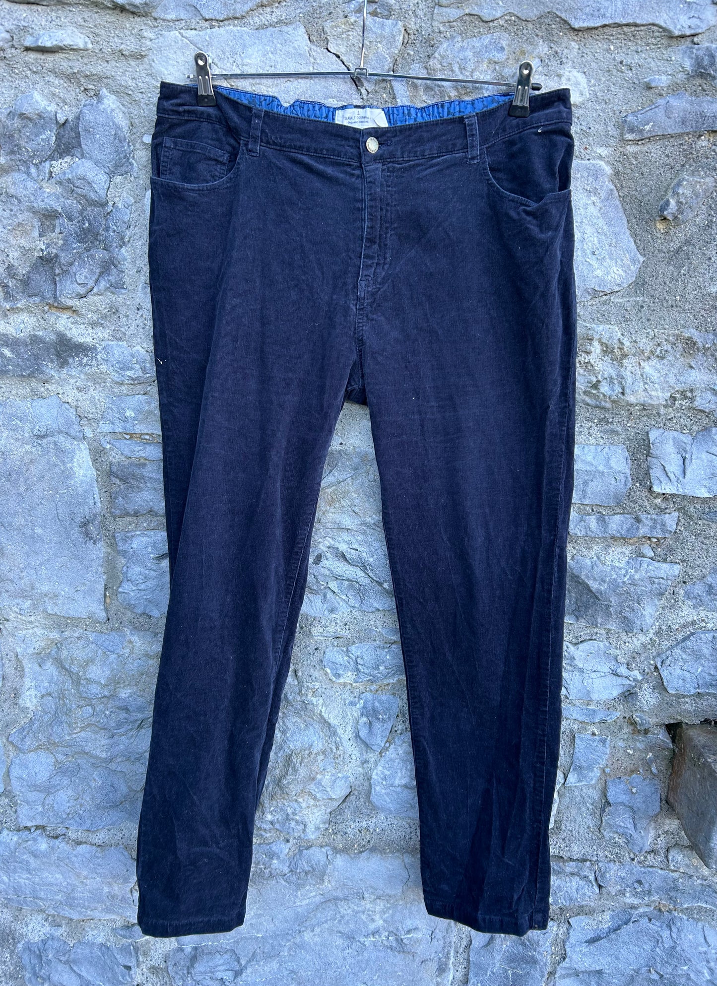 Fine cord navy pants uk 18