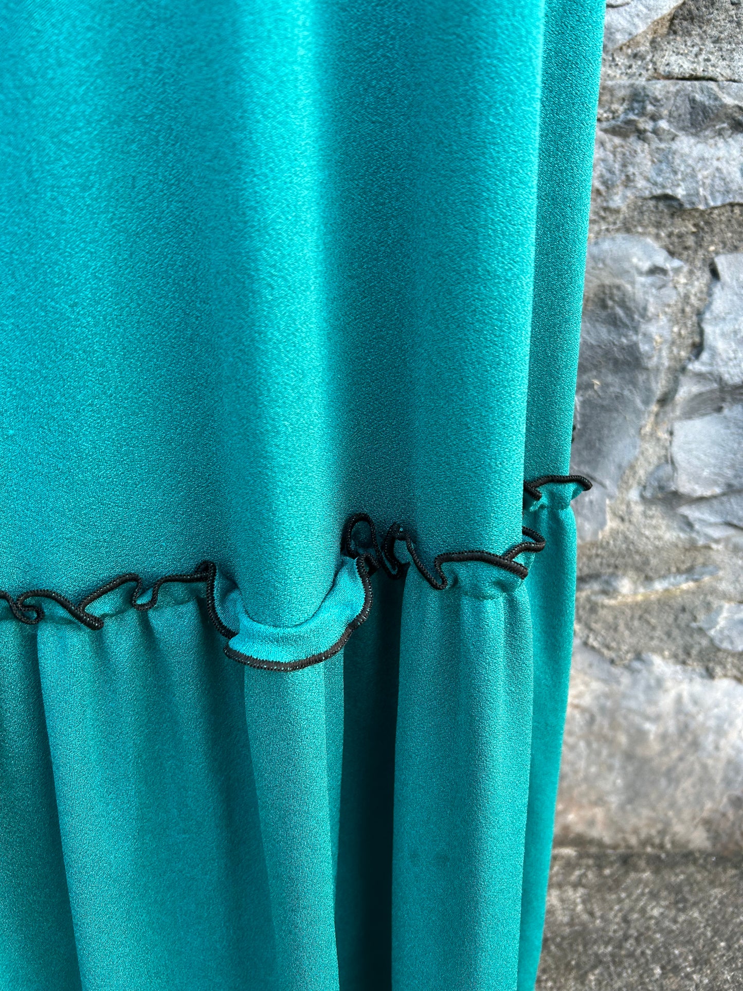 80s teal maxi dress uk 10-12