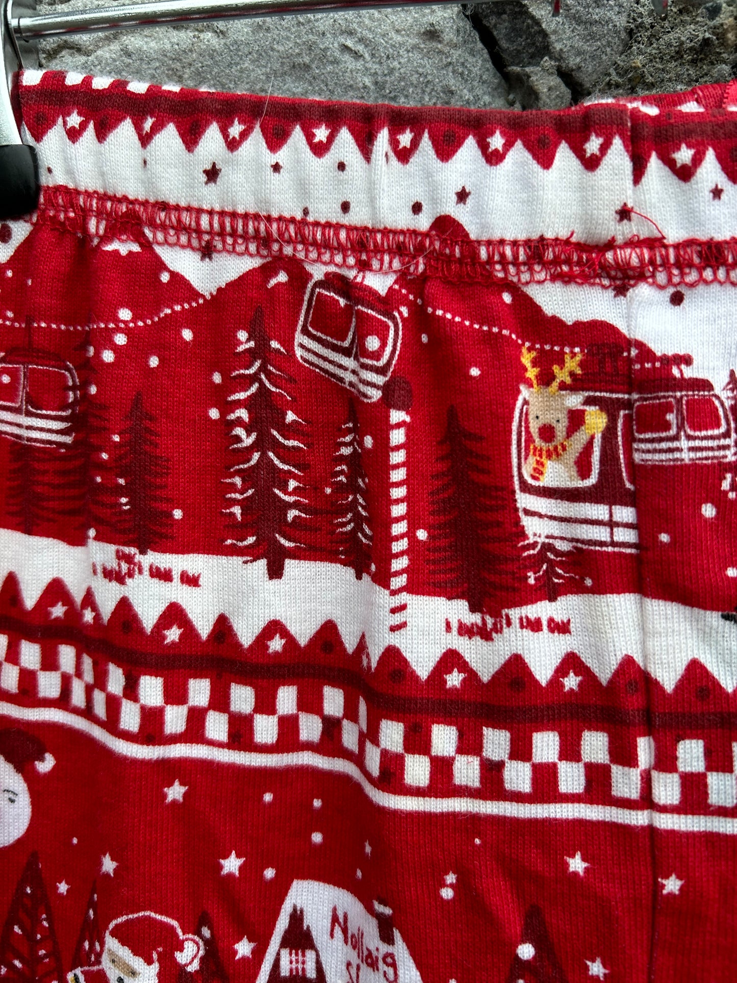 Christmas panels red pjs  7-8y (122-128cm)