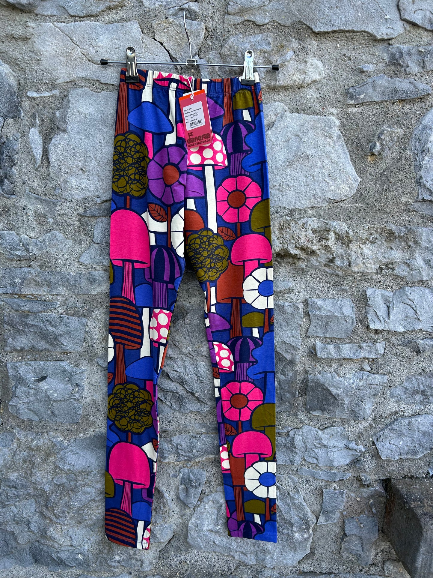 Colourful mushroom leggings  10y (140cm)