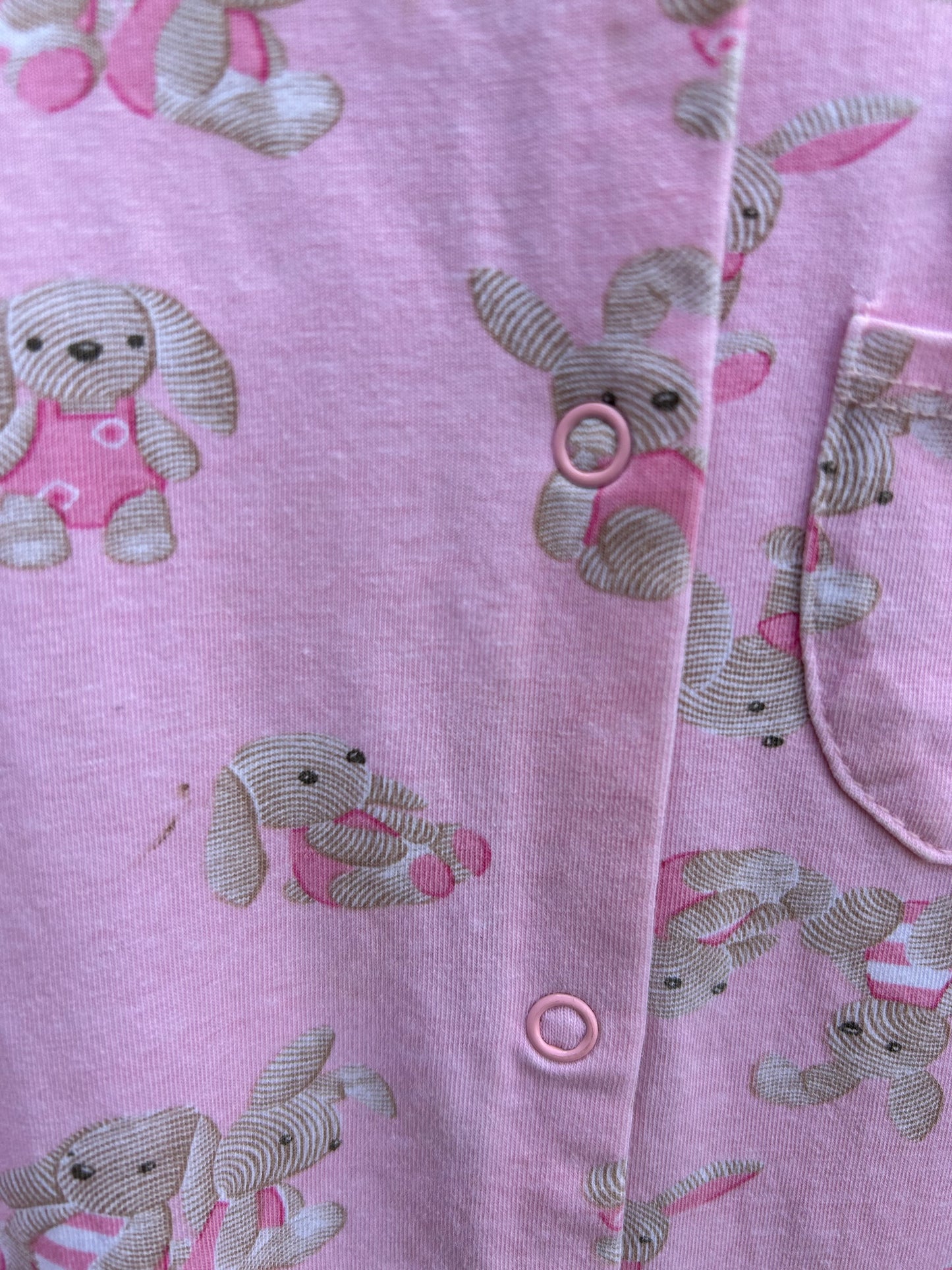 Bunnies pink onesie  12-18m (80-86cm)