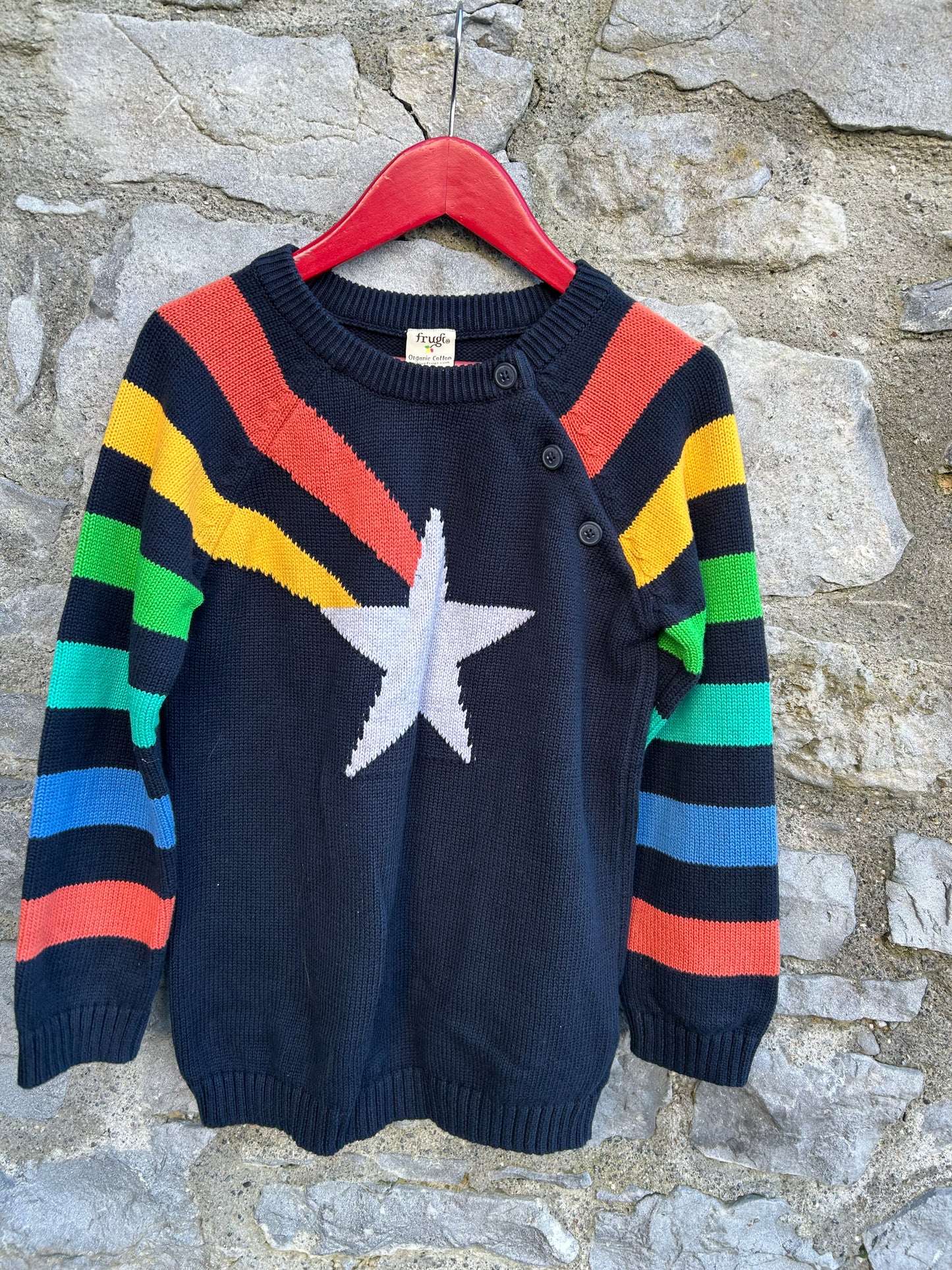 Indigo Blue Storm Stripy Jumper  8-9y (128-134cm)