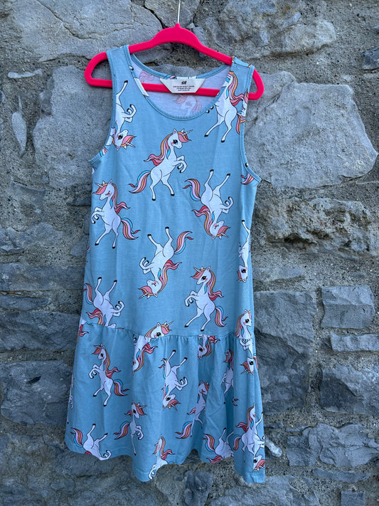 Unicorn blue dress  7-8y (122-128cm)