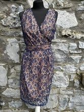 Load image into Gallery viewer, Navy lace dress uk 8-10
