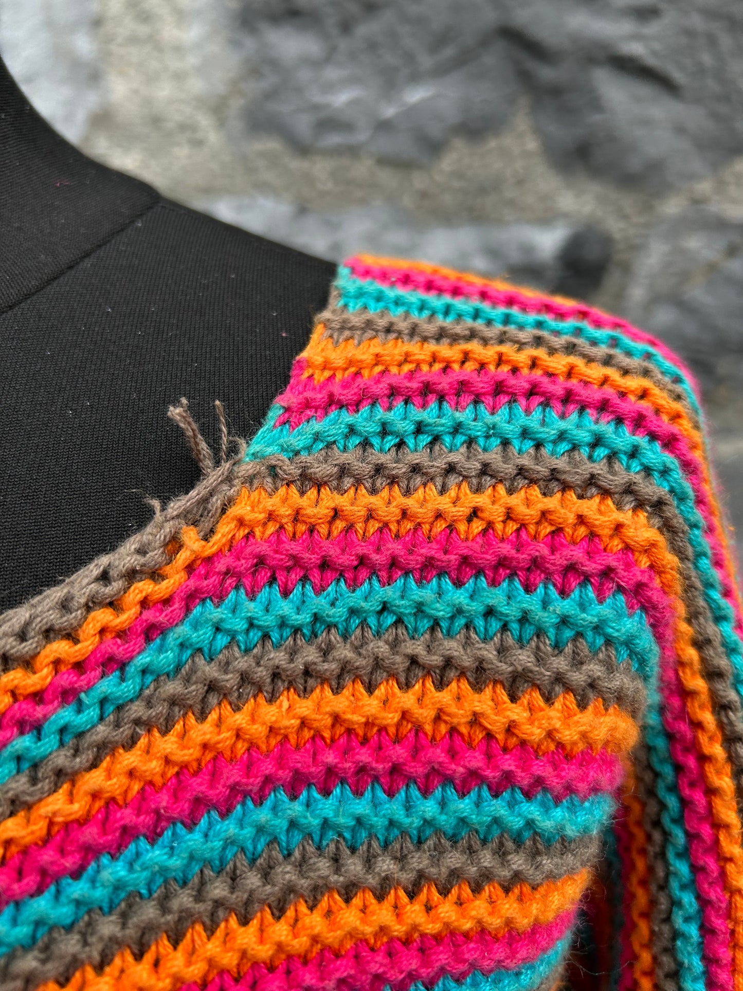 Rainbow stripes heavy jumper uk 12-14