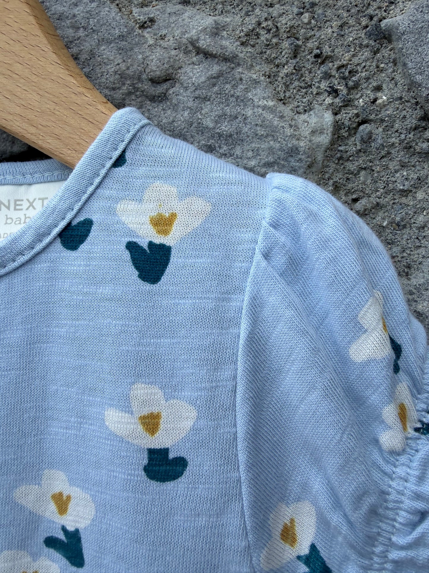 Floral blue dress 6-9m (68-74cm)