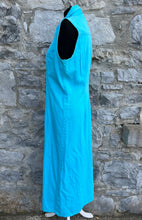 Load image into Gallery viewer, 90s teal denim sleeveless dress uk 10-12
