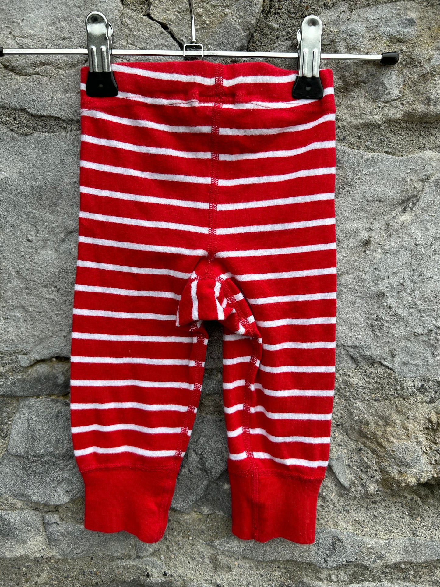 PoP Red&white stripy pants   3-6m (62-68cm)