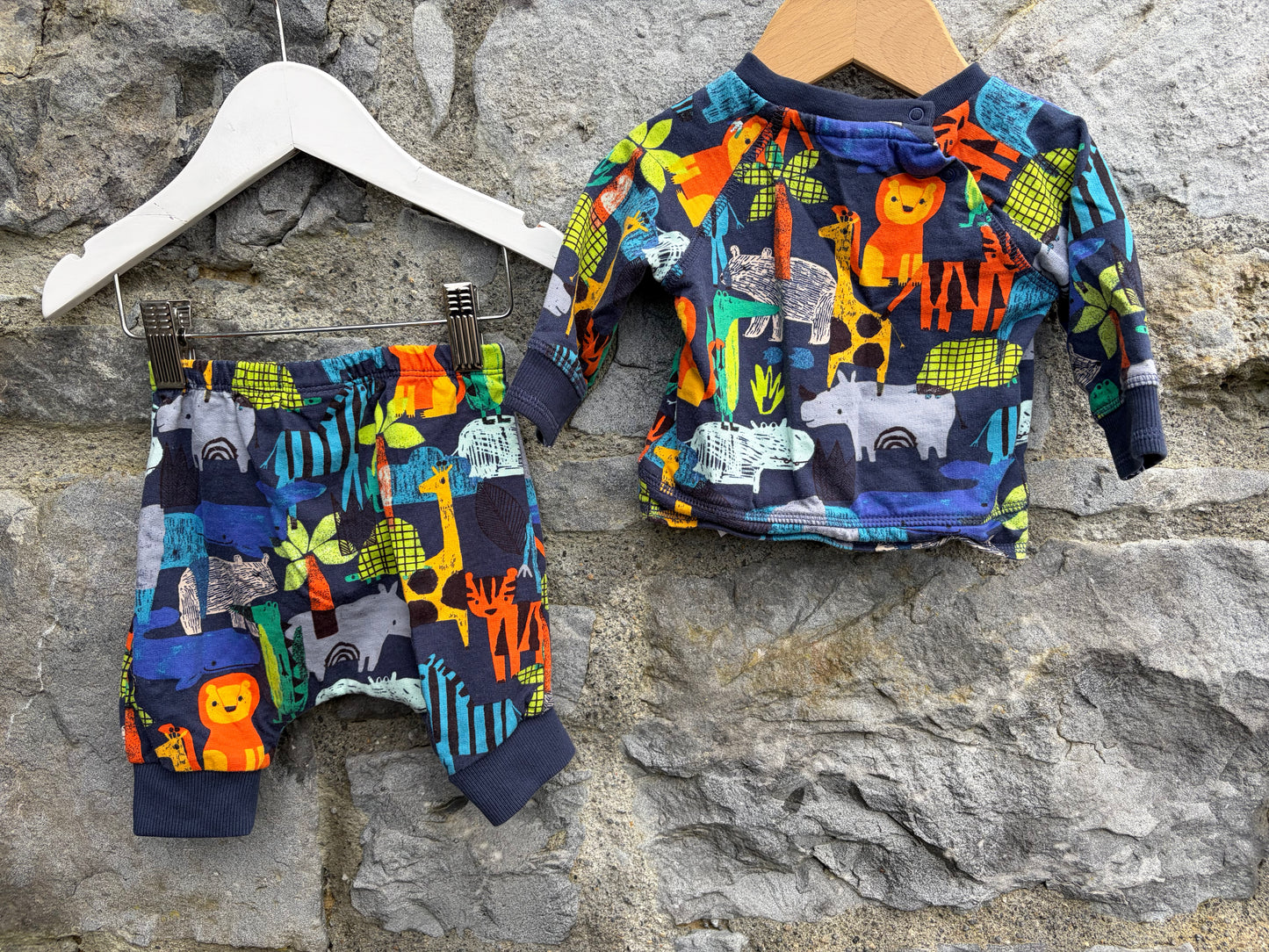 Wild animals navy track suit  0-3m (56-62cm)