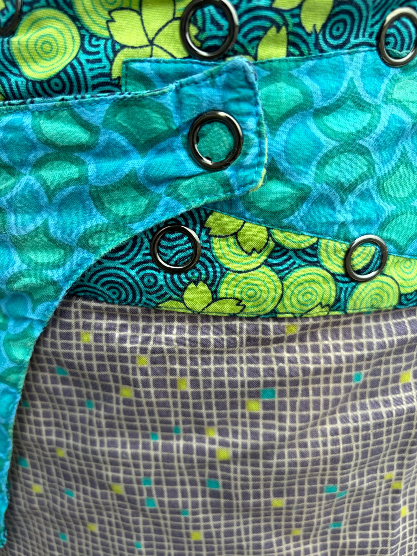 Teal&brown reversible skirt uk 10-12