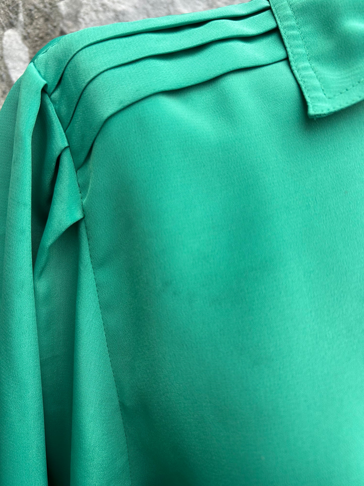90s green blouse uk 14-16