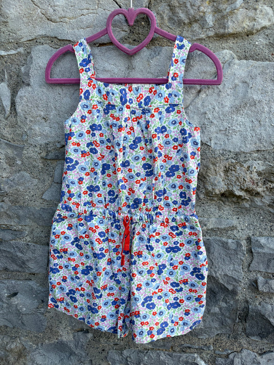 Blue flowers jumpsuit  4-5y (104-110cm)