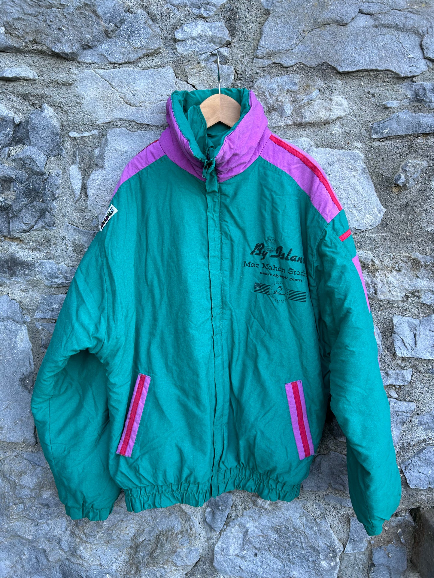 80s teal and pink jacket uk 10-12