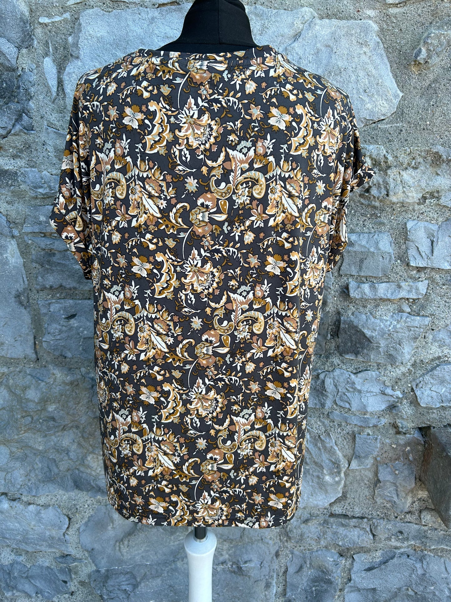 Brown floral tee uk 14