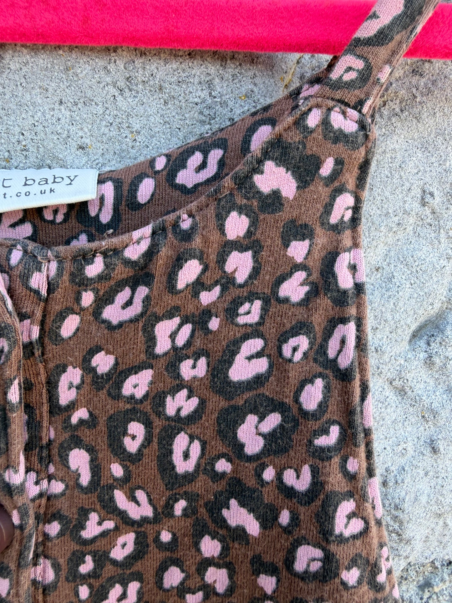 Leopard print brown jumpsuit  12-18m (80-86cm)