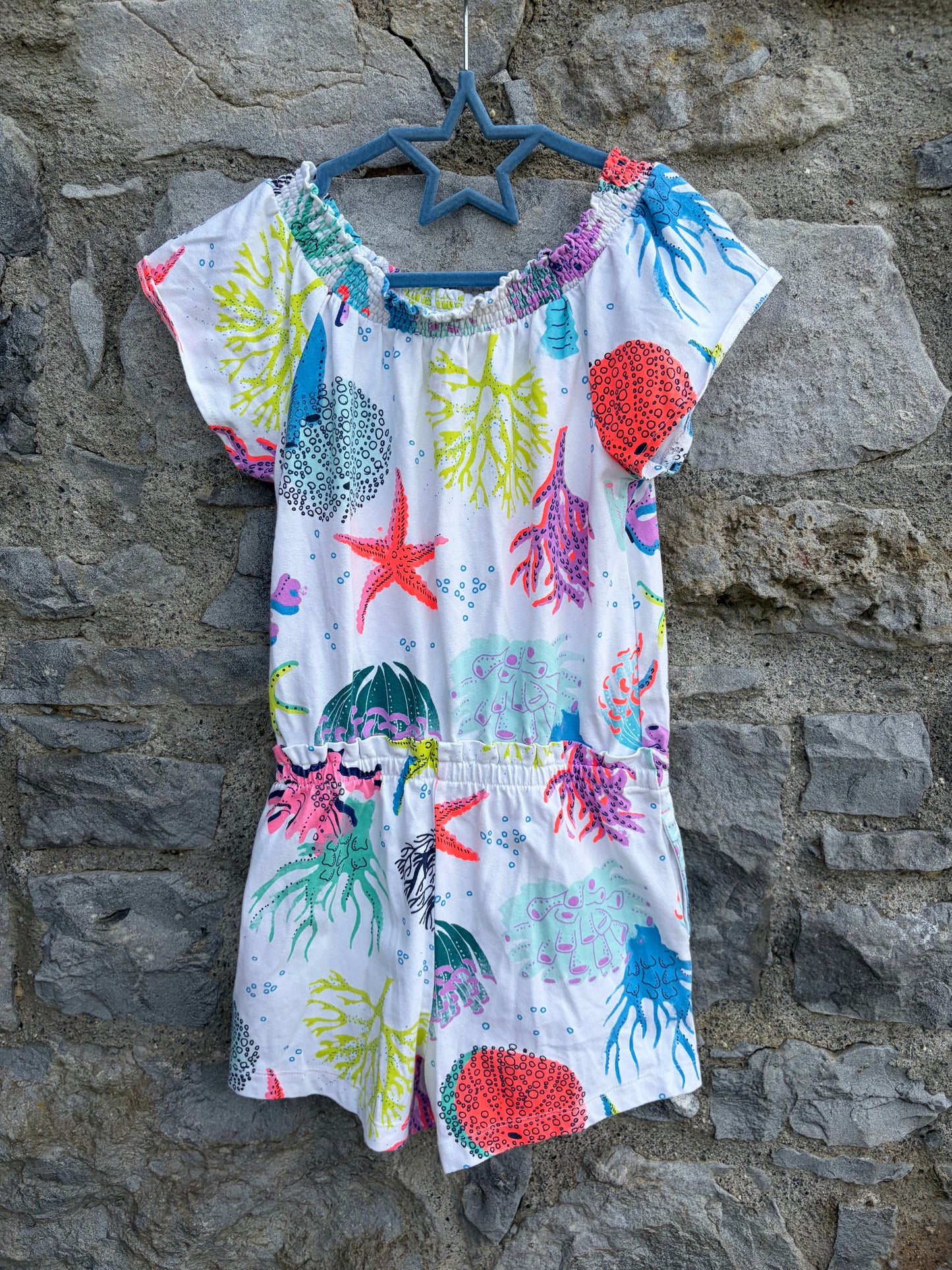 Colourful Coral reef jumpsuit 7-8y (122-128cm)