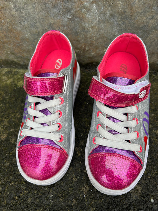 Pink glitter heelys  uk 12 (eu 31)