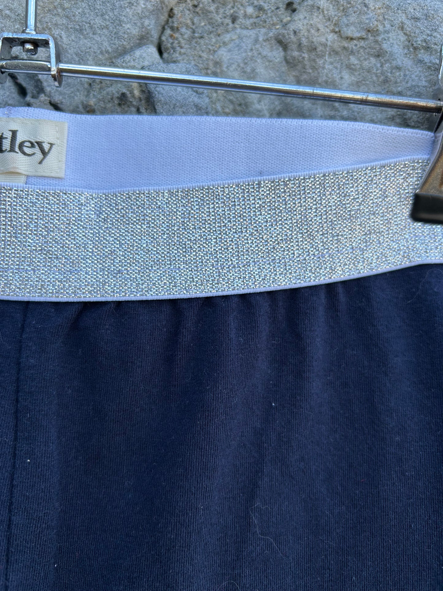 Glitter waist navy leggings  7-8y (122-128cm)