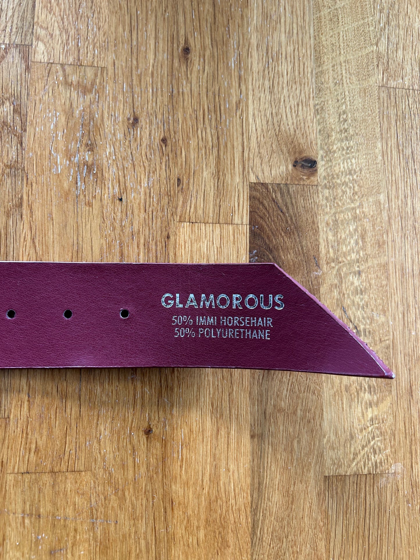 Maroon hairy belt