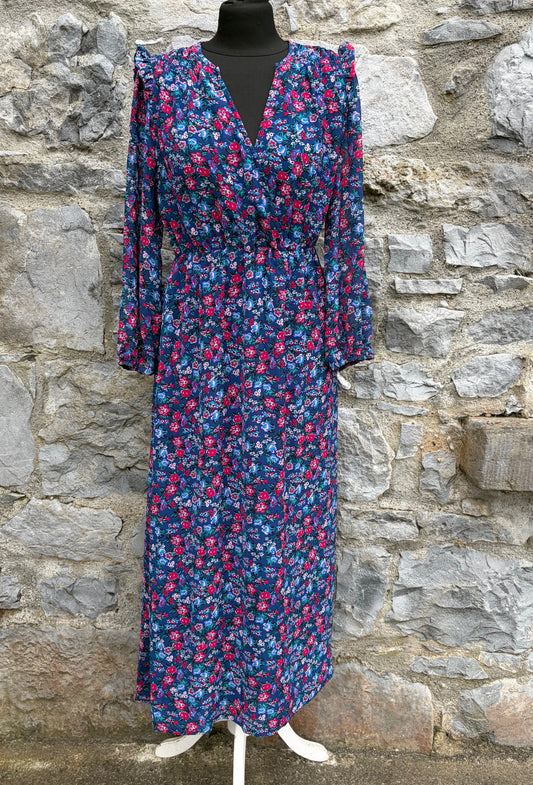 Pink flowers blue dress uk 10