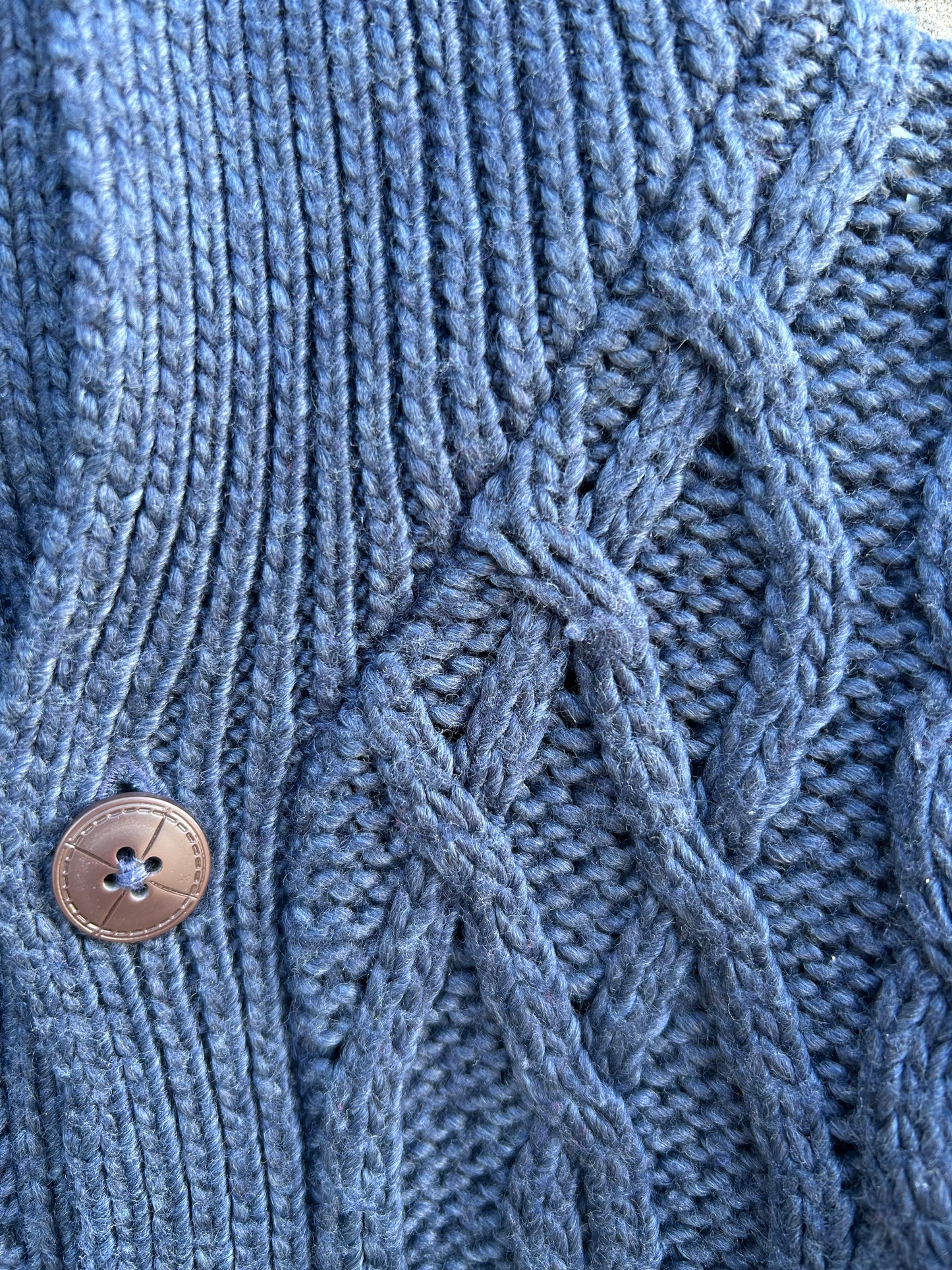 Navy cable cardigan 2-3y (92-98cm)
